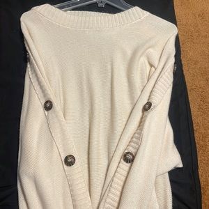 DRESS, cream color . stops at knee’s. sweater material